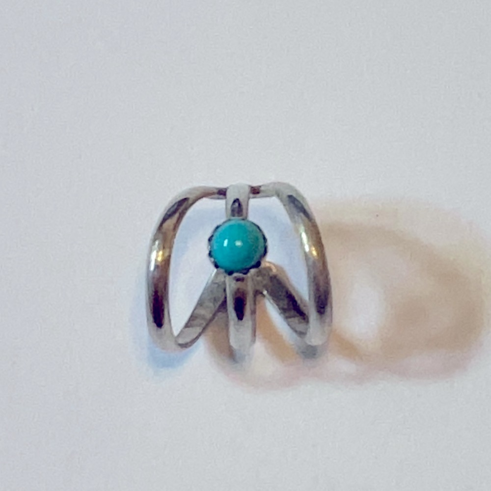 Sterling Silver Sleeping Beauty Turquoise Helix Single Earring.